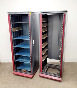 Image of 2 x Server Racks with Shelving and Shared Key