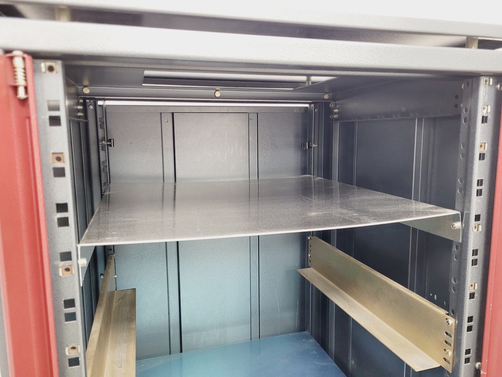 2 x Server Racks with Shelving and Shared Key