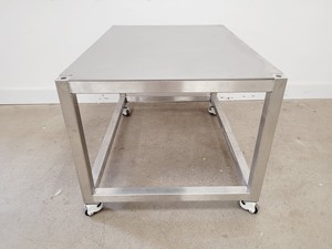 Thumbnail image of Stainless Steel Table on Castors 120x85x72cm (LxWxH)