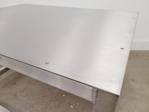 Thumbnail image of Stainless Steel Table on Castors 120x85x72cm (LxWxH)