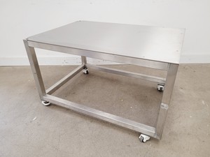 Thumbnail image of Stainless Steel Table on Castors 120x85x72cm (LxWxH)
