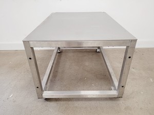 Thumbnail image of Stainless Steel Table on Castors 120x85x72cm (LxWxH)
