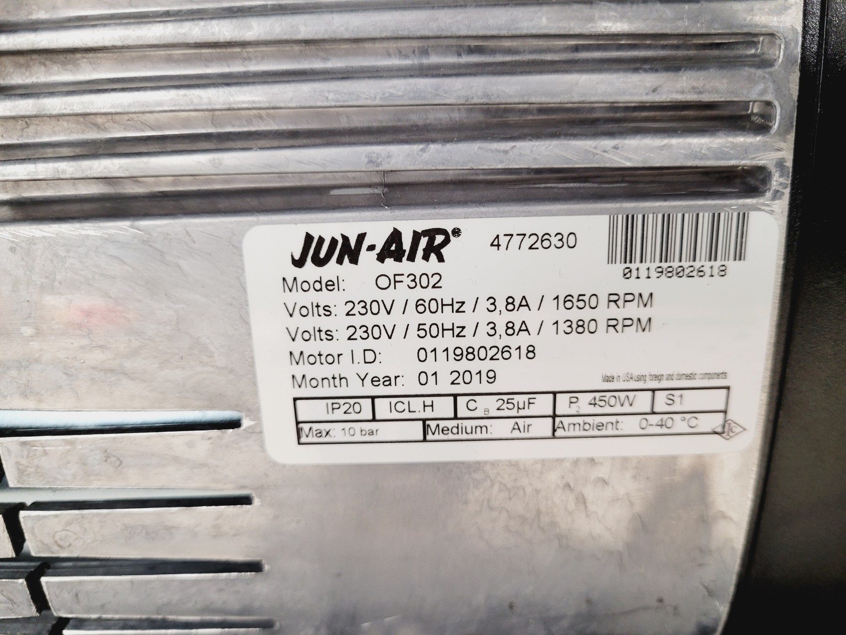 Image of Jun-Air Oil Free Compressor Type - OF302-25MQ 
