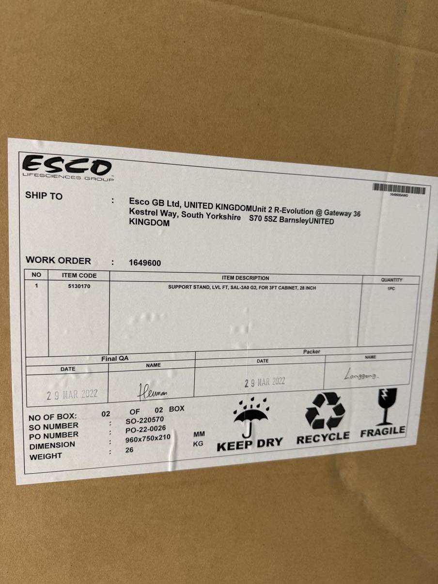 Image of BioiMAT1 Ducted Exhaust Type Class I Microbiological Safety Cabinet 1,500mm Wide