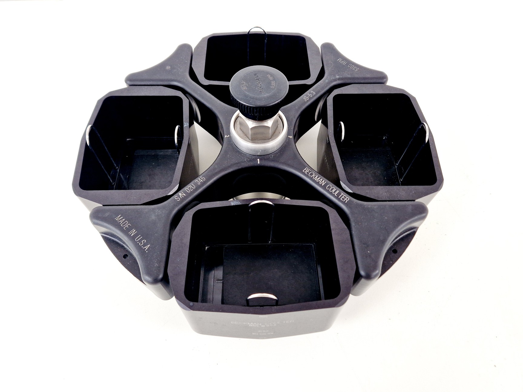 Image of Beckman Coulter JS-5.3 Centrifuge Swing-Out Rotor w/ 4 x JS 5.3 Buckets Lab