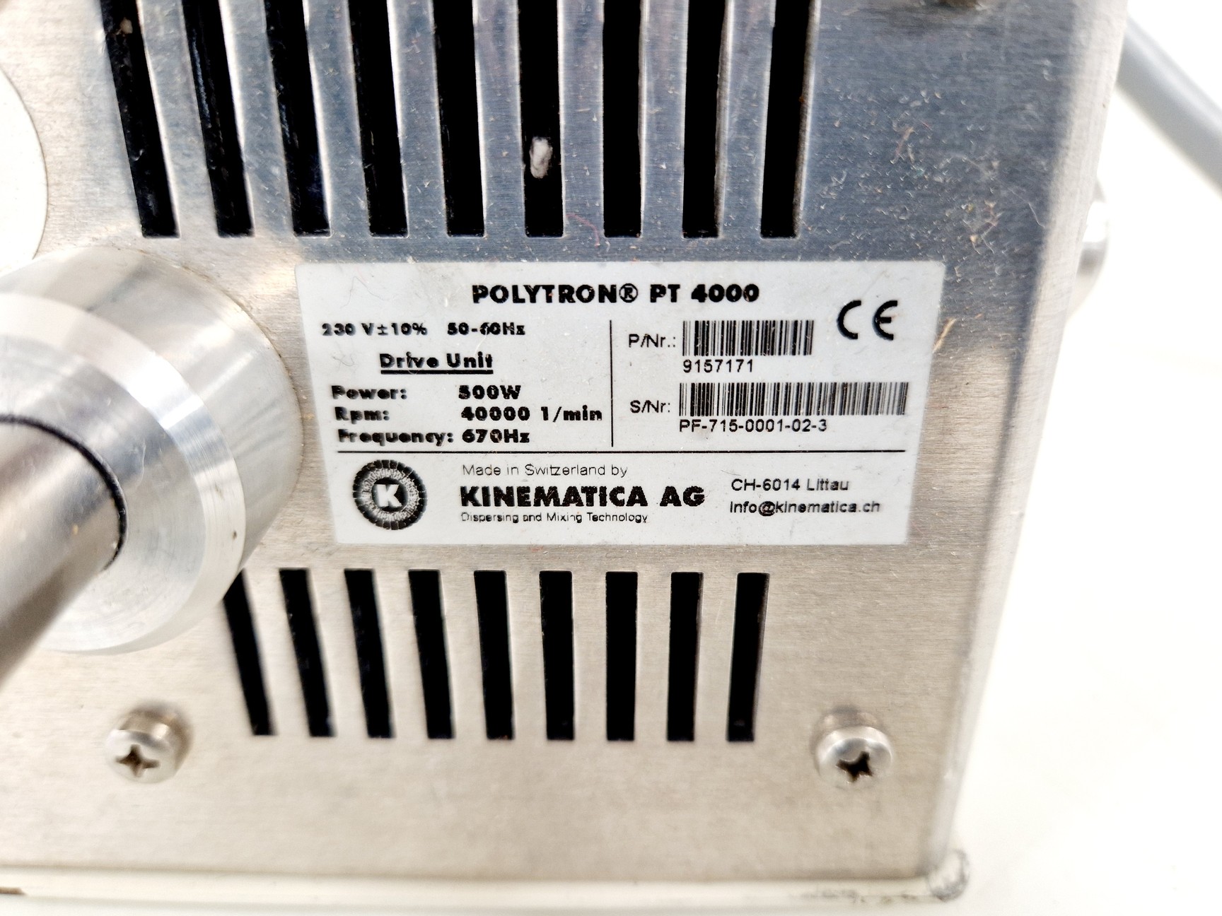Image of Kinematica AG Polytron 4000 Homogenizer Spares/Repair