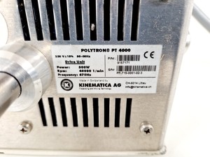 Thumbnail image of Kinematica AG Polytron 4000 Homogenizer Spares/Repair