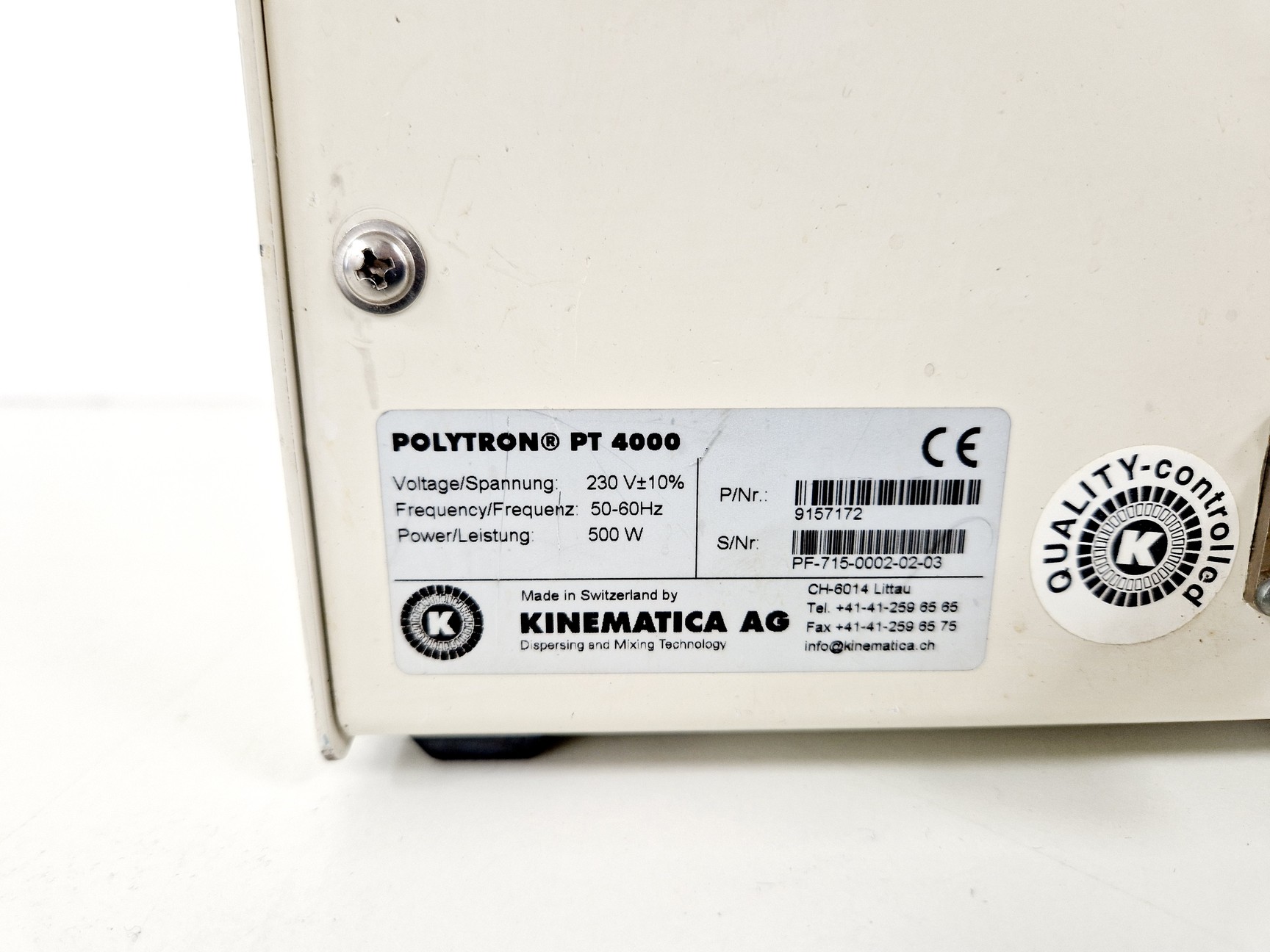 Image of Kinematica AG Polytron 4000 Homogenizer Spares/Repair