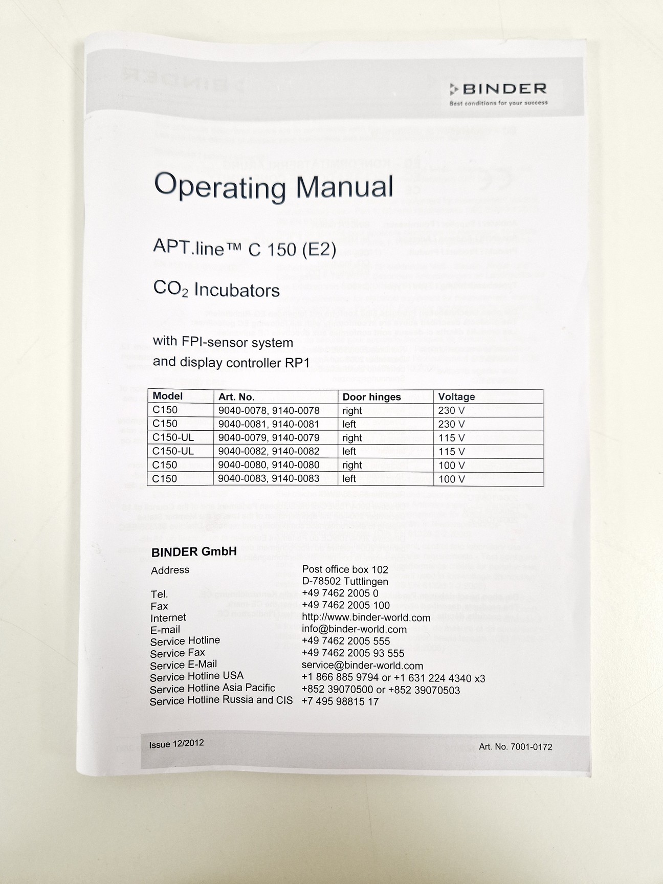 Image of Binder C150 C02 Laboratory Incubator Lab