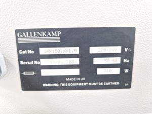 Thumbnail image of Gallenkamp IPR150.XX1.5 Laboratory Incubator Spares/Repair Lab