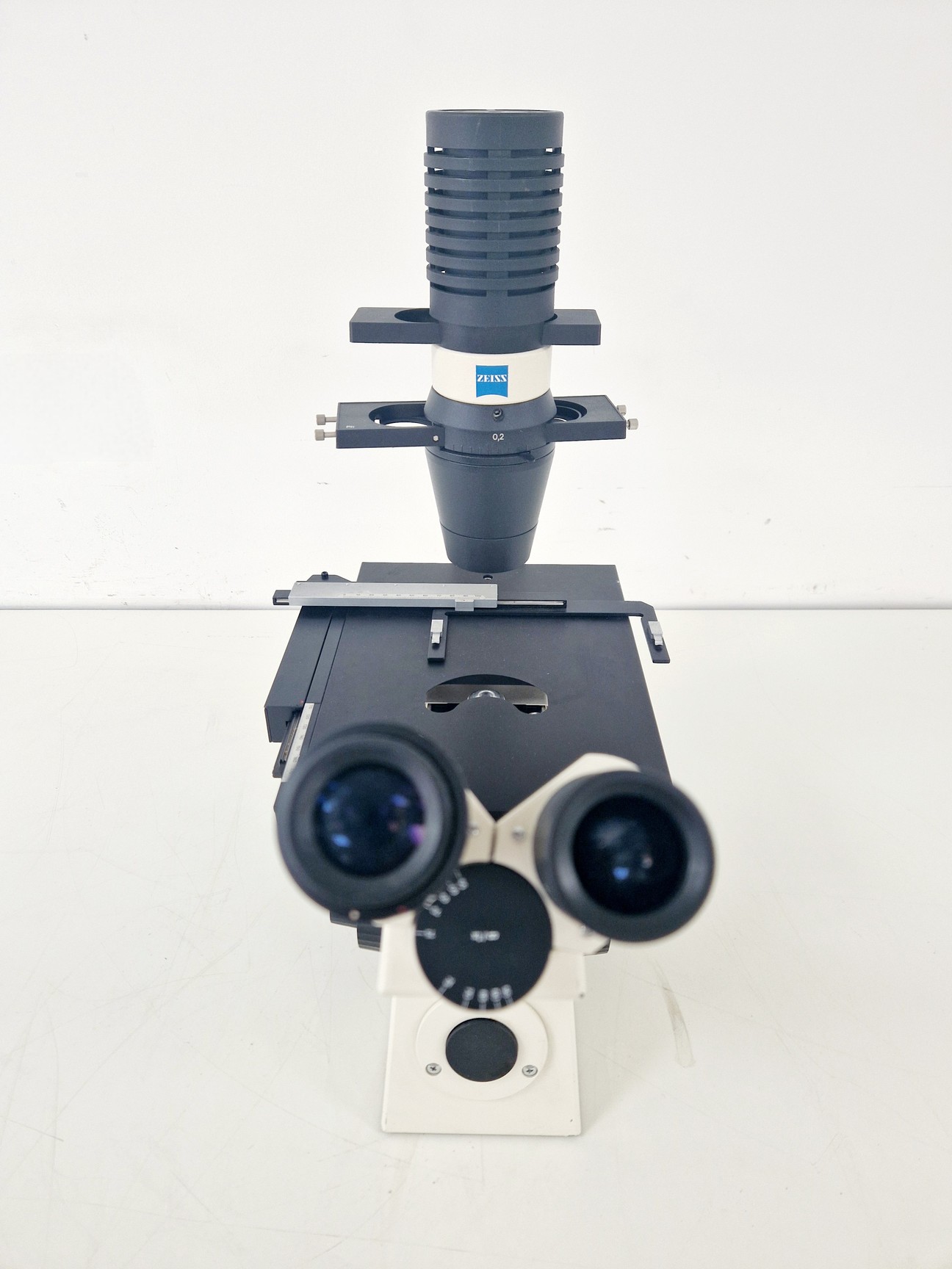 Image of Zeiss Axiovert 25 Microscope w/ 3 x Objectives Achroplan, 4x 10x 20x Lab