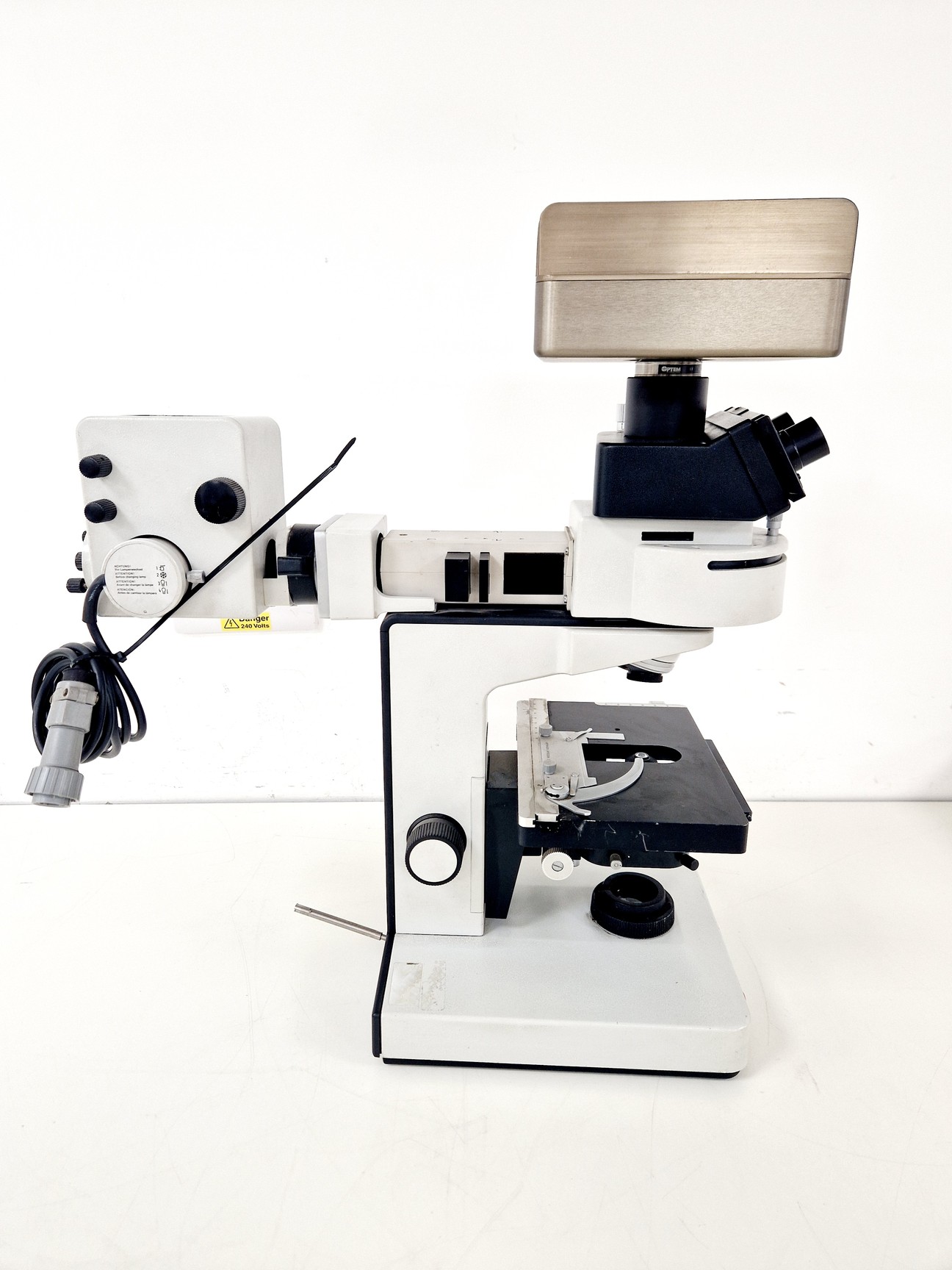 Image of Leitz Laborlux 12 Binocular Microscope w/ 4 x Objectives Spares/Repair Lab