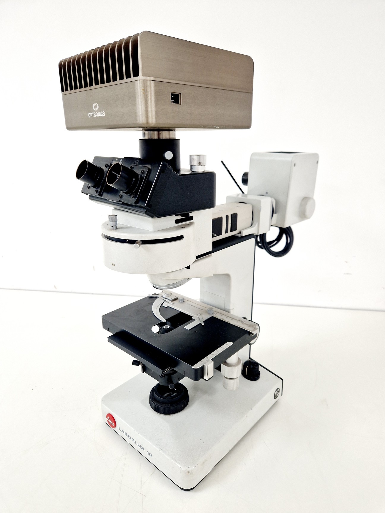 Image of Leitz Laborlux 12 Binocular Microscope w/ 4 x Objectives Spares/Repair Lab