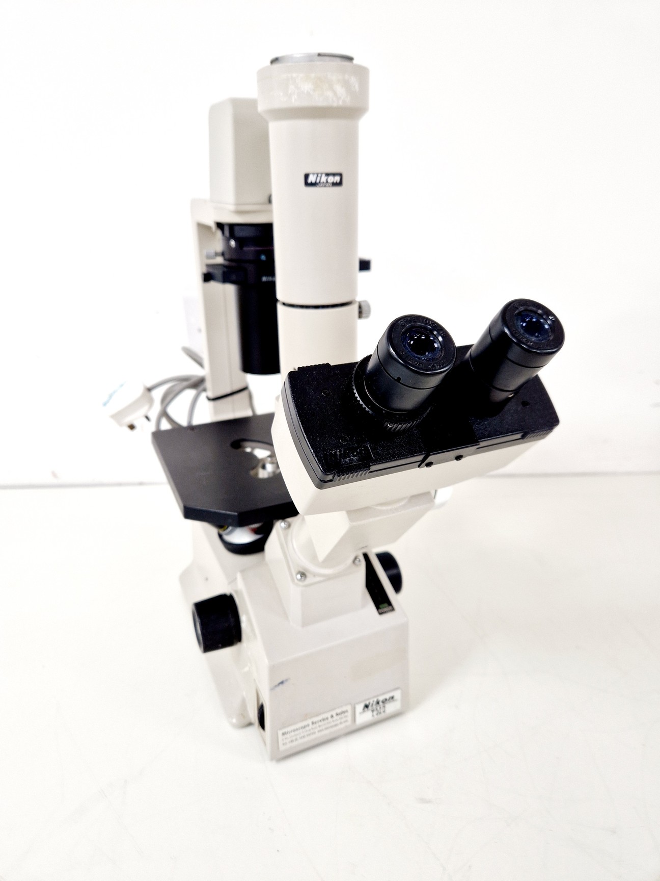 Image of Nikon TMS-F Inverted Microscope w/ 3 x Objectives Ph1/Ph2/Ph3 0.25, 20, 40 Lab