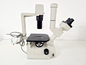 Thumbnail image of Nikon TMS-F Inverted Microscope w/ 3 x Objectives Ph1/Ph2/Ph3 0.25, 20, 40 Lab