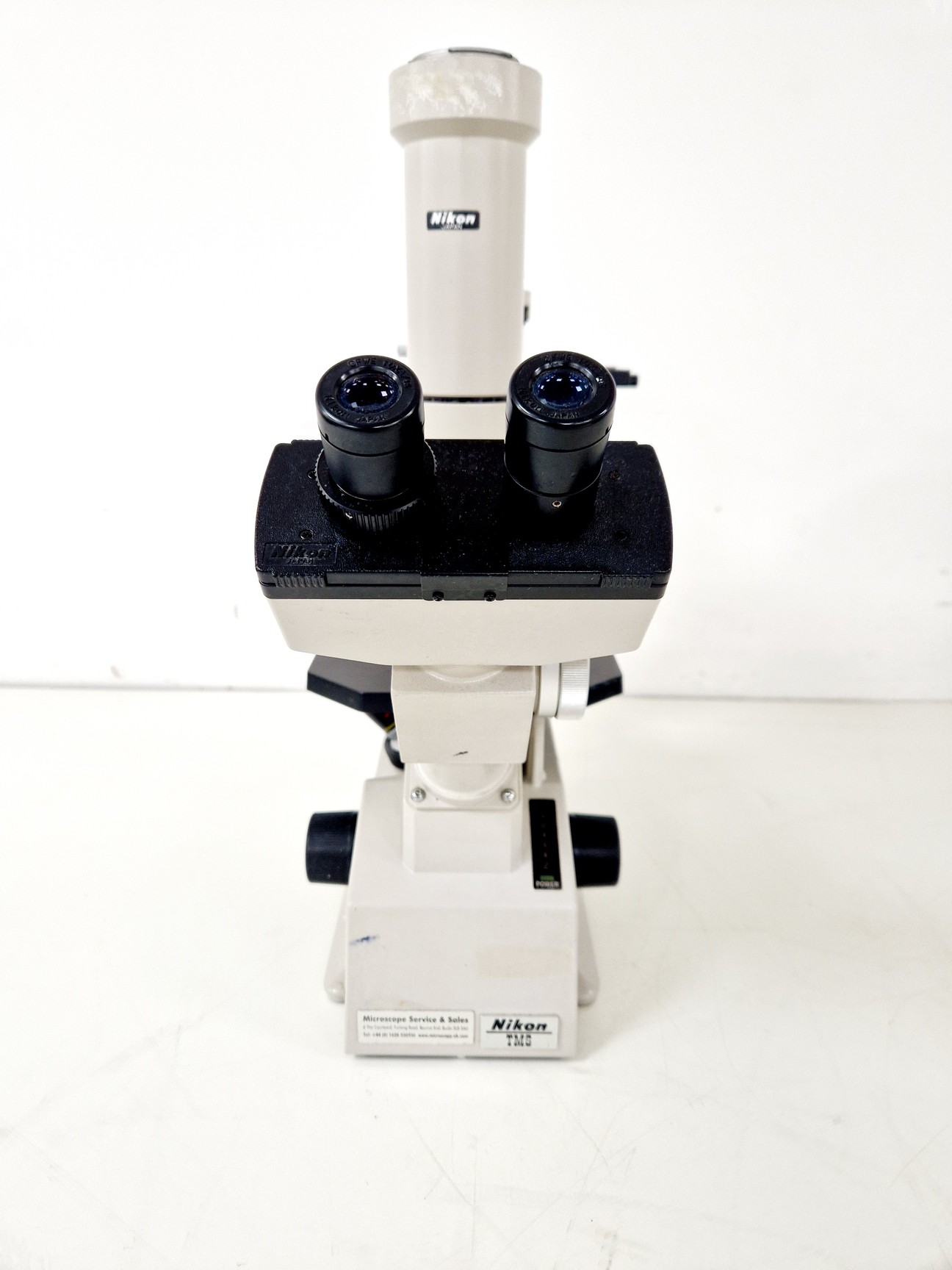Image of Nikon TMS-F Inverted Microscope w/ 3 x Objectives Ph1/Ph2/Ph3 0.25, 20, 40 Lab