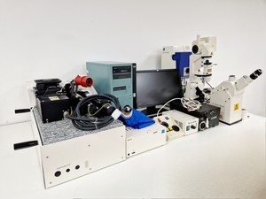 Image of Zeiss Axiovert M 100 Microscope System with LSM510 META & Lasos Laser Setup Lab