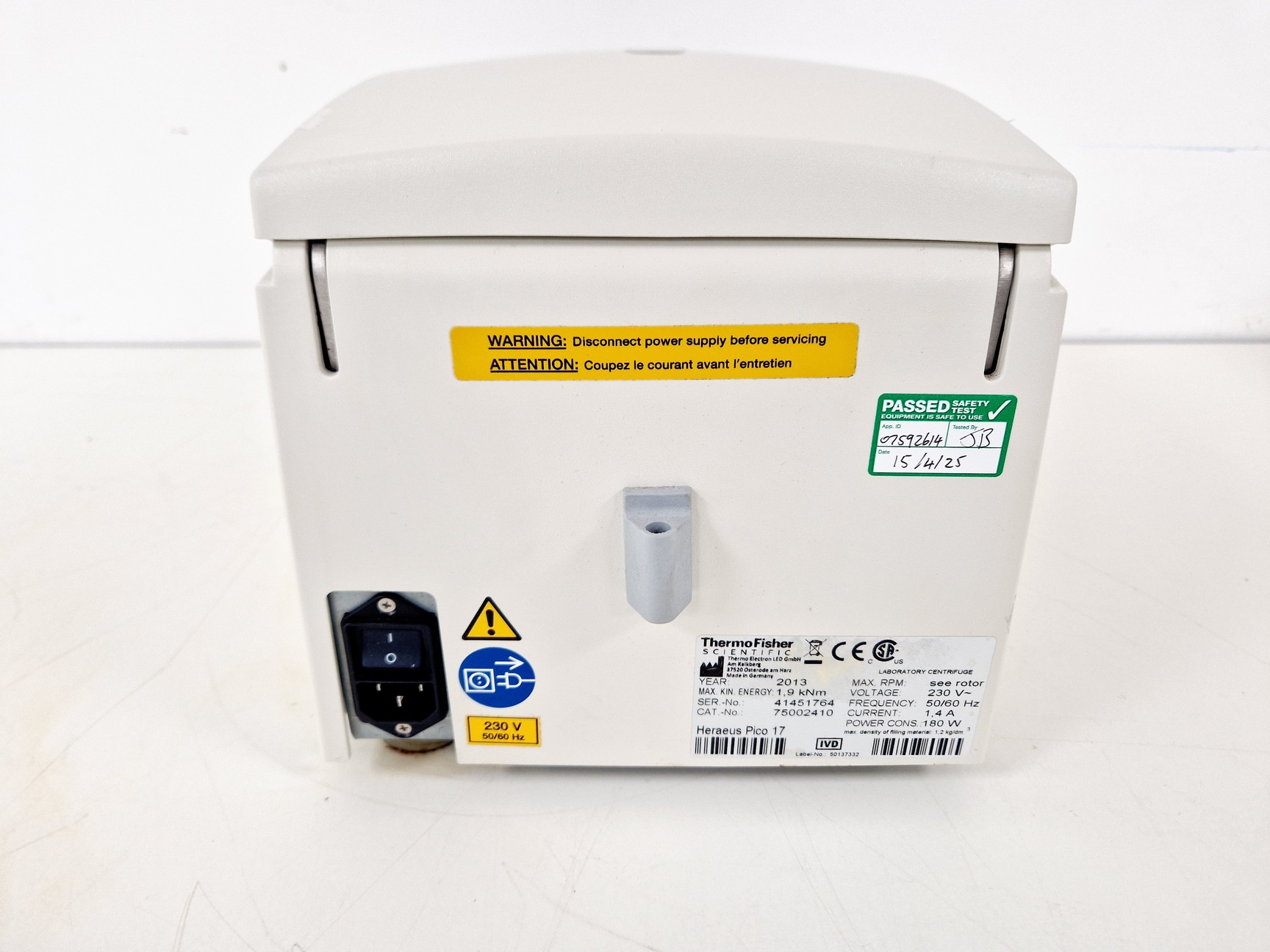 Image of Thermo Scientific Heraeus Pico 17 Centrifuge Spares/Repair Lab