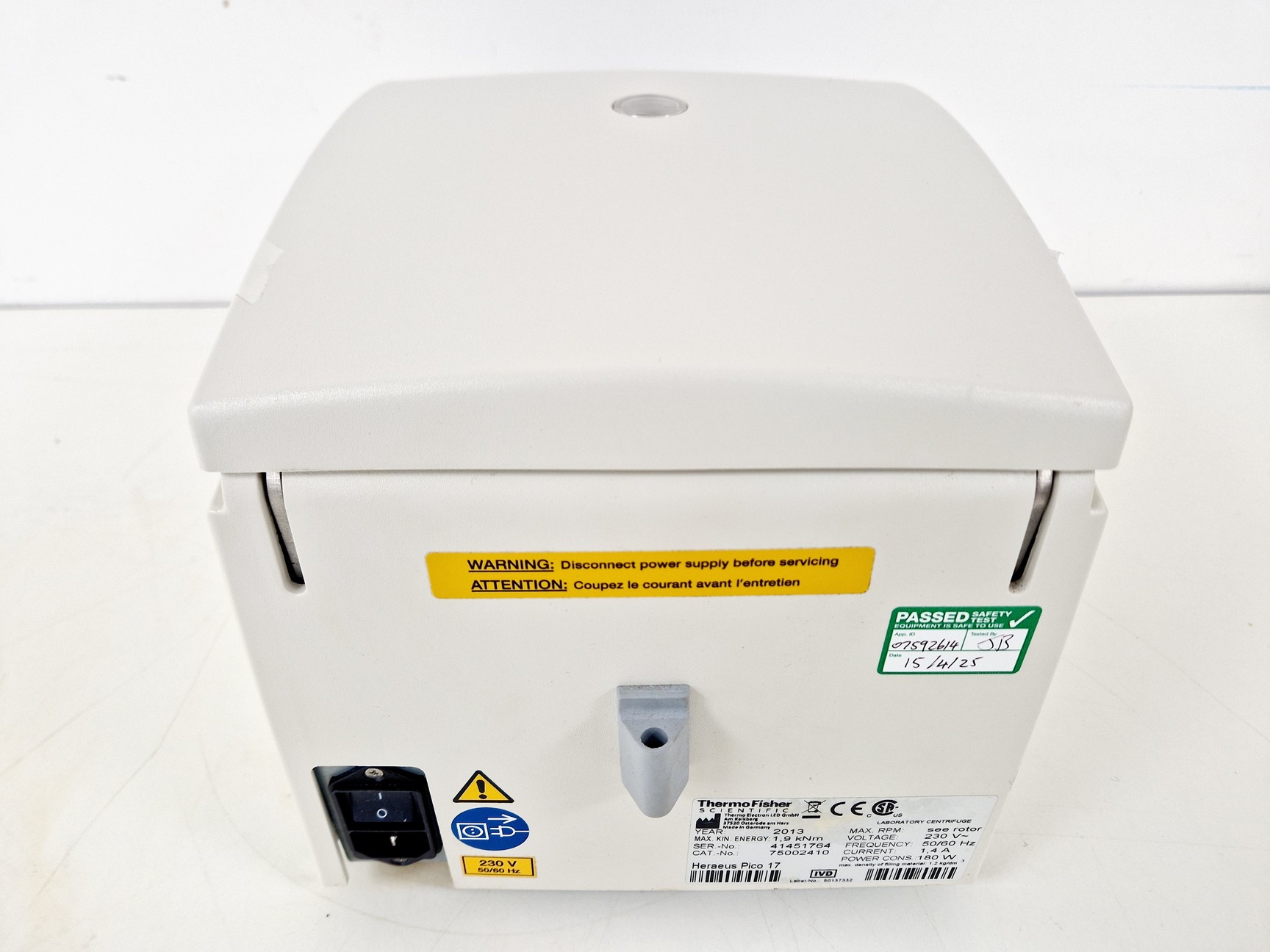 Image of Thermo Scientific Heraeus Pico 17 Centrifuge Spares/Repair Lab