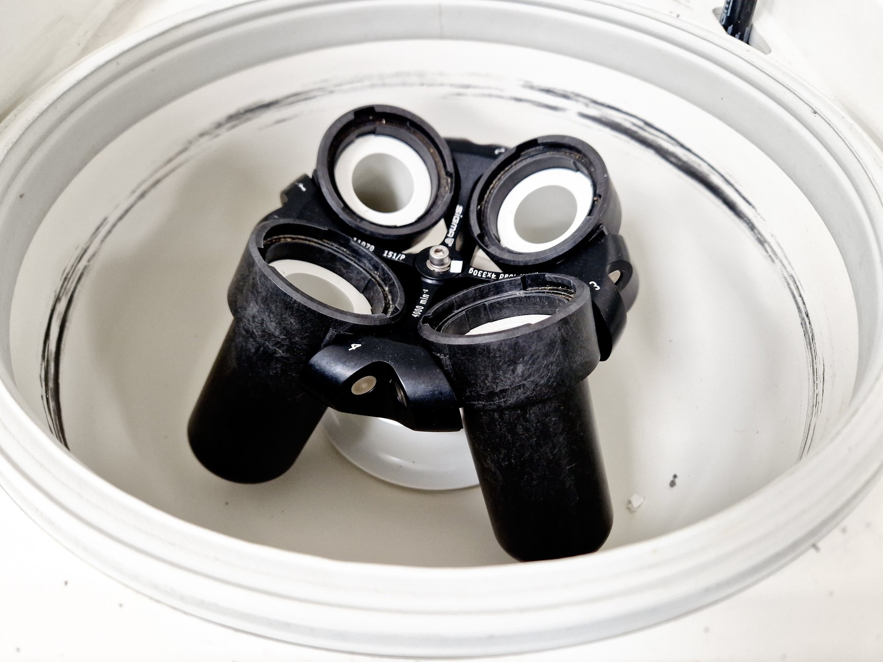 Image of Sigma 2-6E Benchtop Centrifuge w/ 11070 Swing-Out Rotor with 4 x Bucket Lab