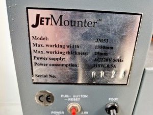 Thumbnail image of Dry Tac JetMounter Laminator Model JM53 Max Working Width - 1350mm Spares/Repair