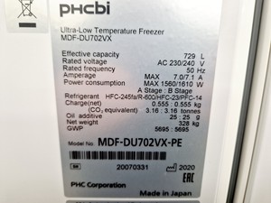Thumbnail image of PHCBI MDF-DU702VX-PE Twin Guard -86ºc ULT Freezer Lab