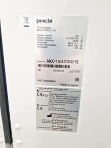 Thumbnail image of MCO-170AICUVD-PE Double Stacked Co2 Laboratory Incubator 