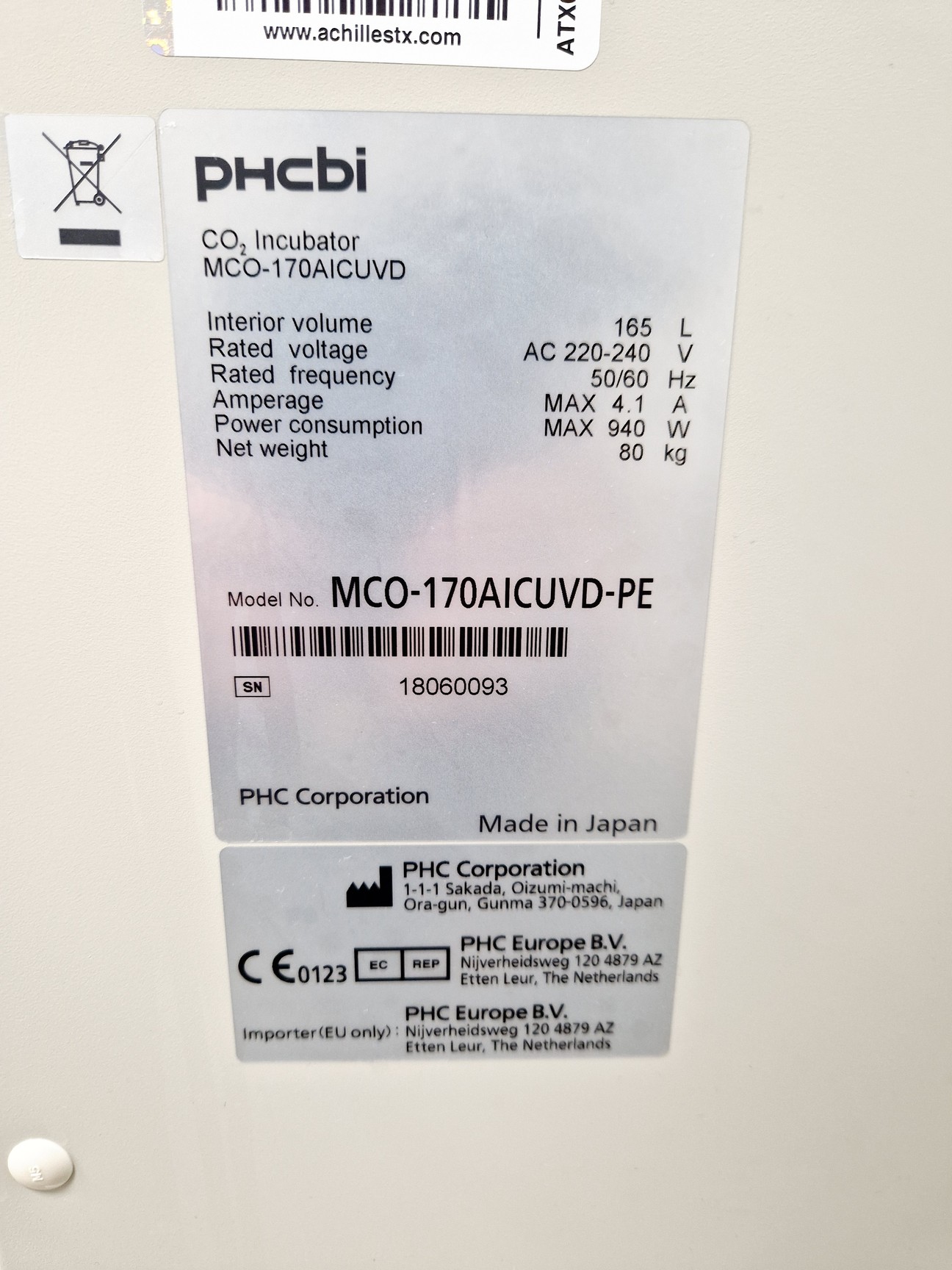 Image of Double Stacked MCO-170AICUVD-PE Co2 Laboratory Incubator Lab
