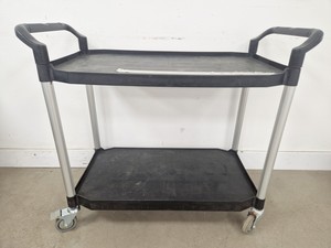 Image of Black Two Tier Trolley L x 50 W x 110 H x 97 cm