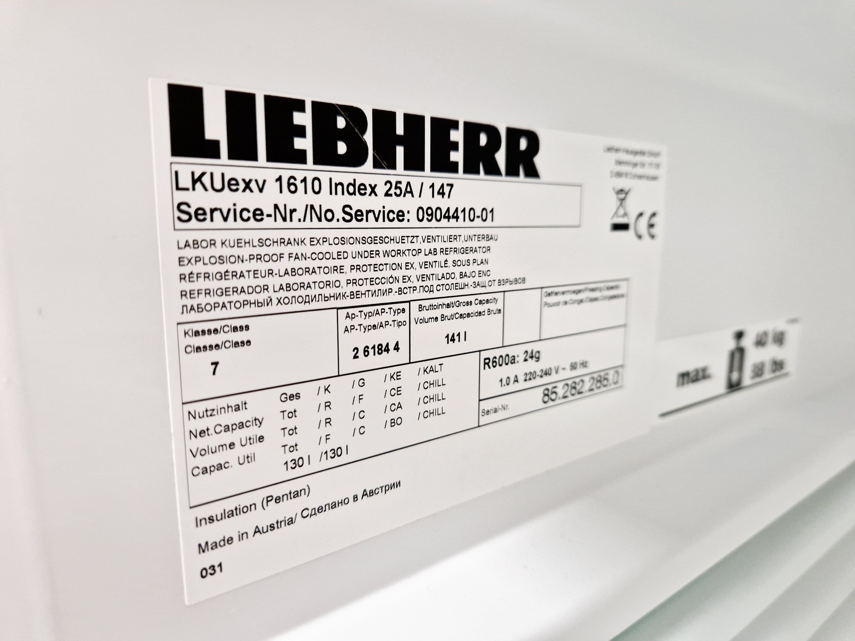 Image of Liebherr Mediline LKUexv 1610 Fridge Spares/Repair Lab