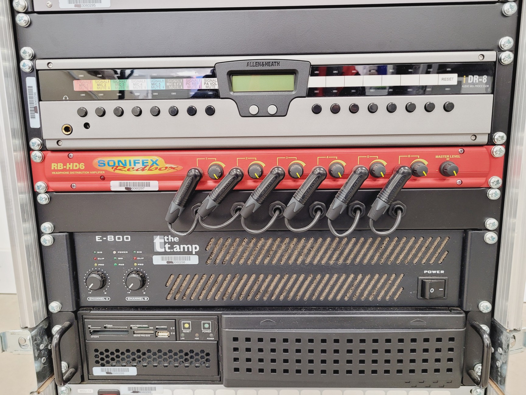 Image of Allen & Heath iDR-8 Broadcast System, E-800, Redbox RB-HD-6, P48 AT2020