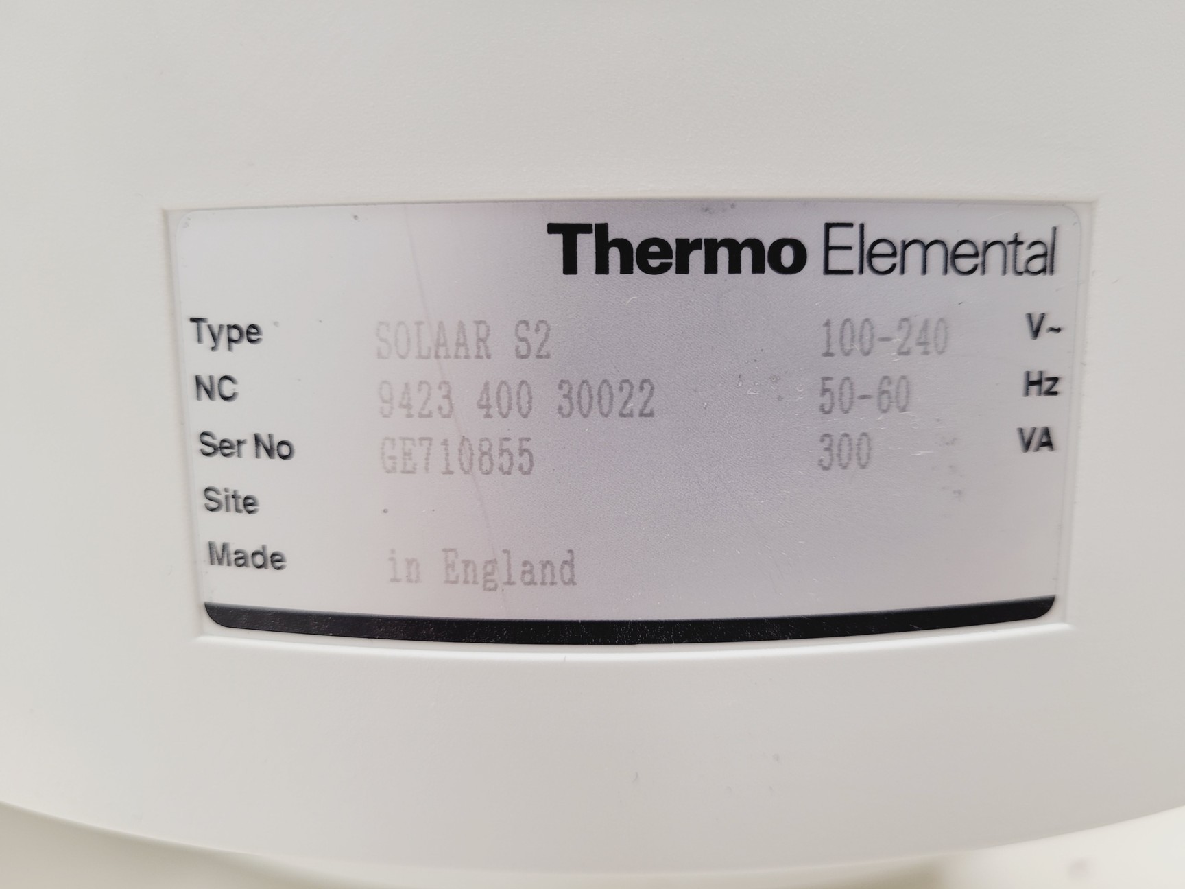 Image of Thermo Elemental Model Type Solaar S2 AA Series Spectrometer