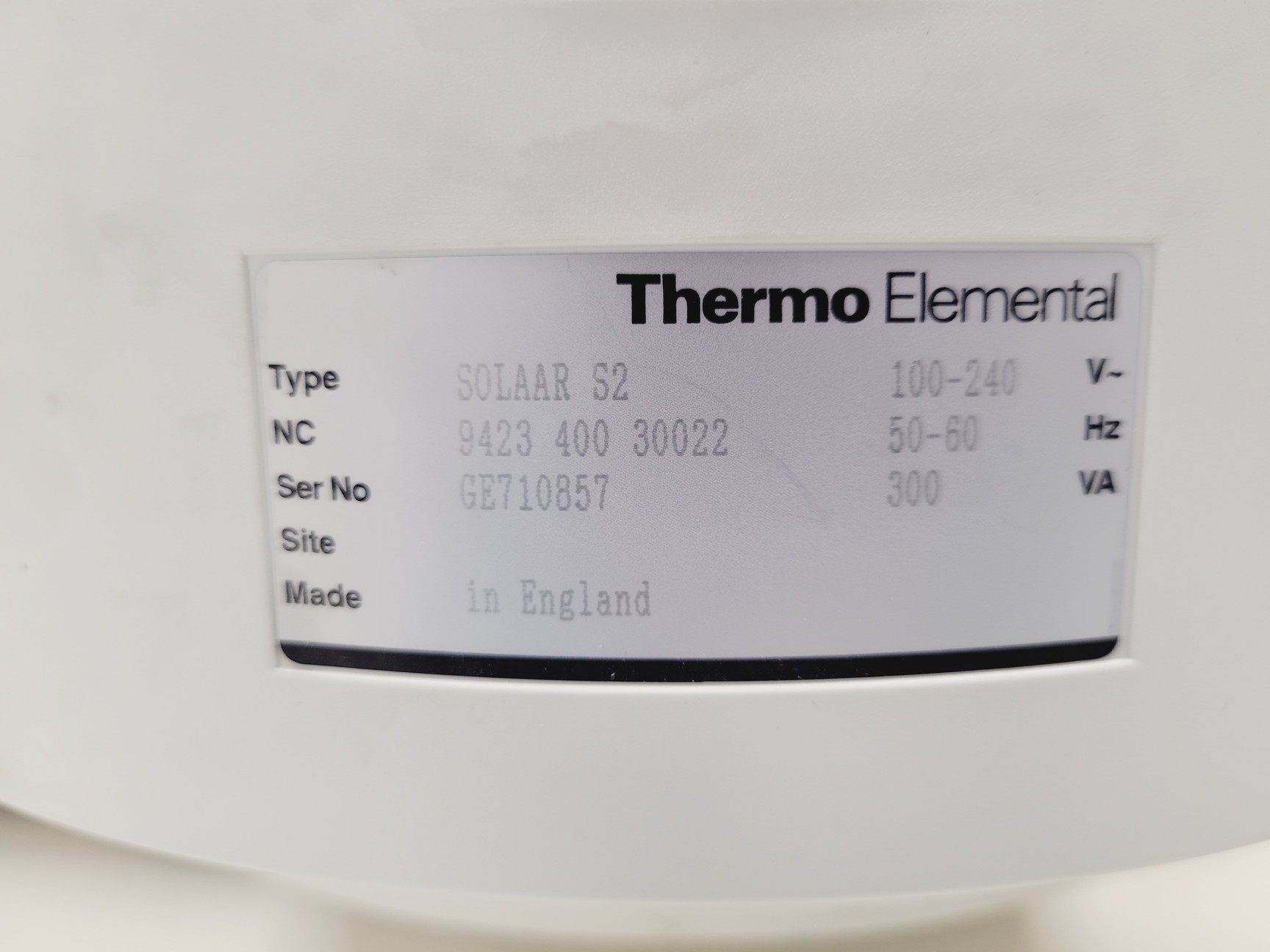 Image of Thermo Elemental Type Solaar S2 AA Series Spectrometer Lab