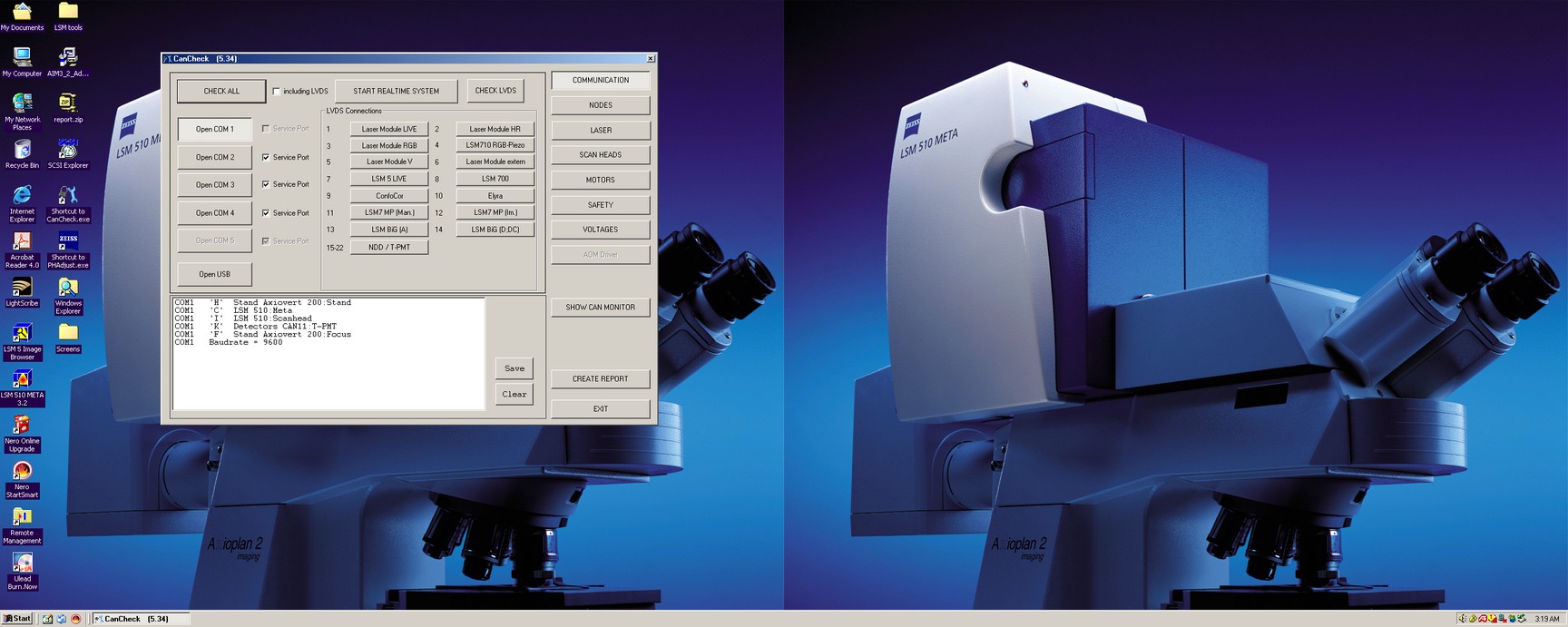 Image of Zeiss LSM510 META Confocal System - Axiovert 200M Multi-Laser System Lab