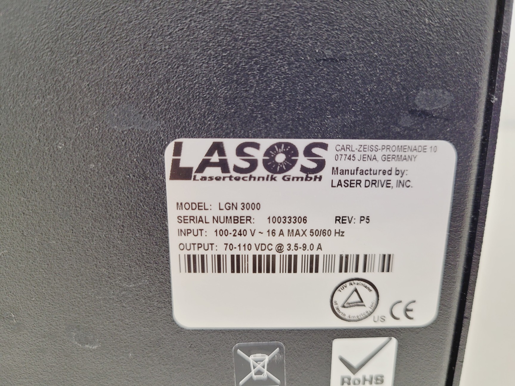 Image of Lasos LGN 3000 PSU & LGK 7812 ML4 450-530NM Laser