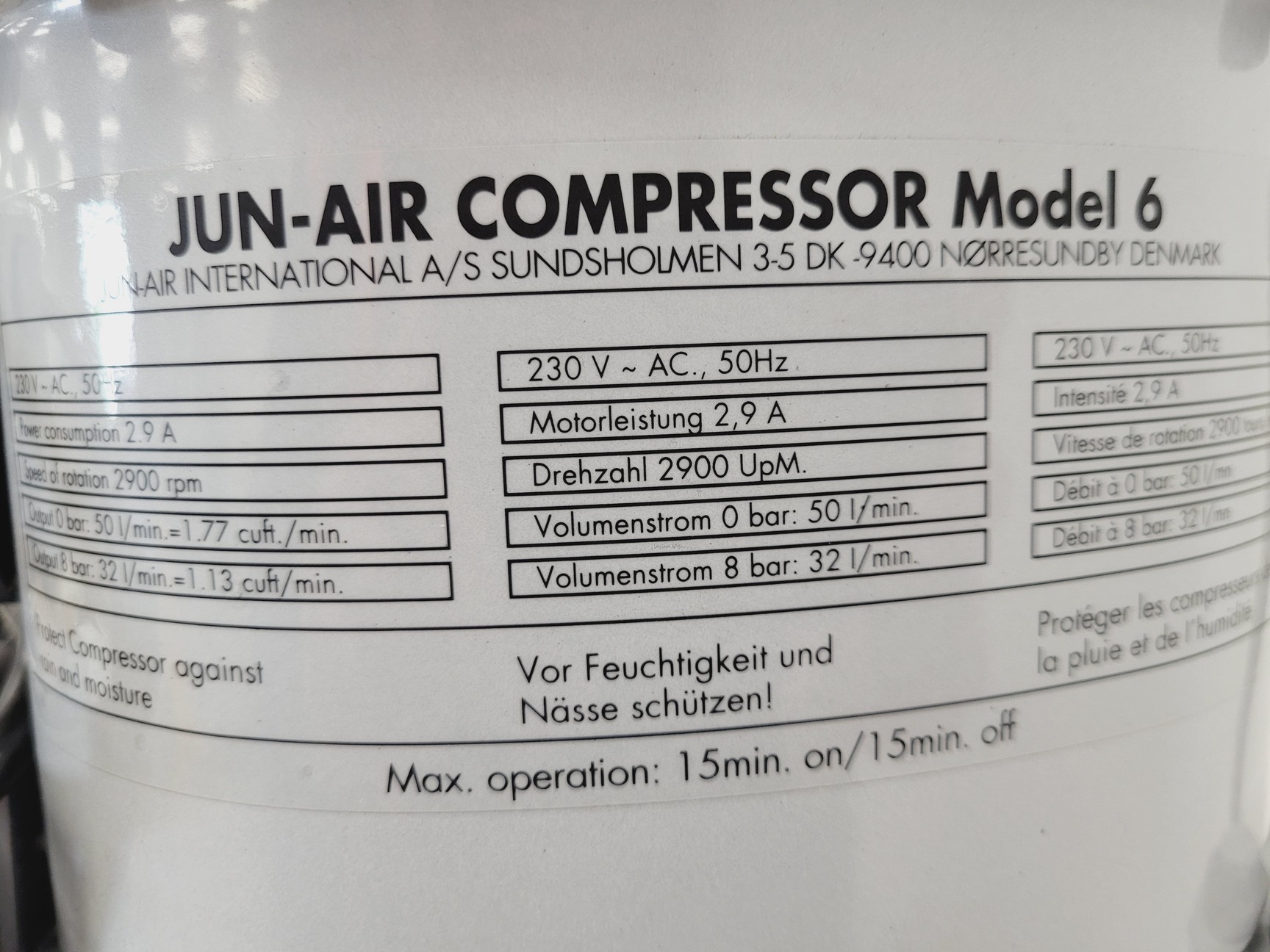 Image of Jun-Air 12-40/Model 6 Compressor 40 Litre
