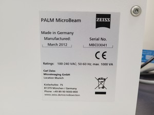 Thumbnail image of Palm Microbeam3 Laser Capture Microdissector, Axiovert 200 w/ AxioVision Lab