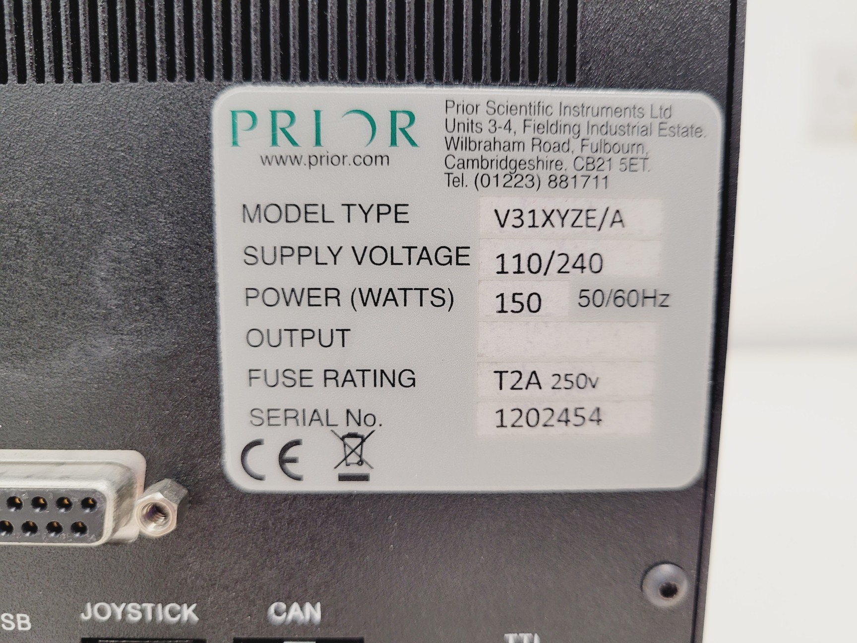Image of Prior ProScan III V31XYZE/A  With Prior PS3J100 Lab