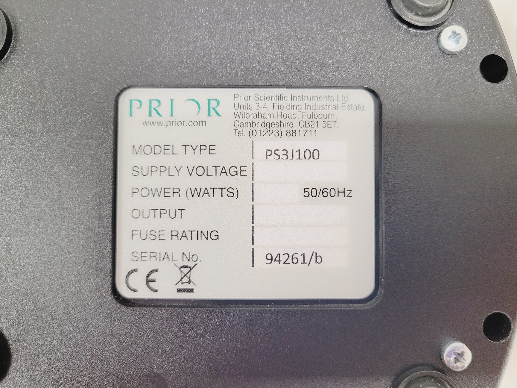 Image of Prior ProScan III V31XYZE/A  With Prior PS3J100 Lab