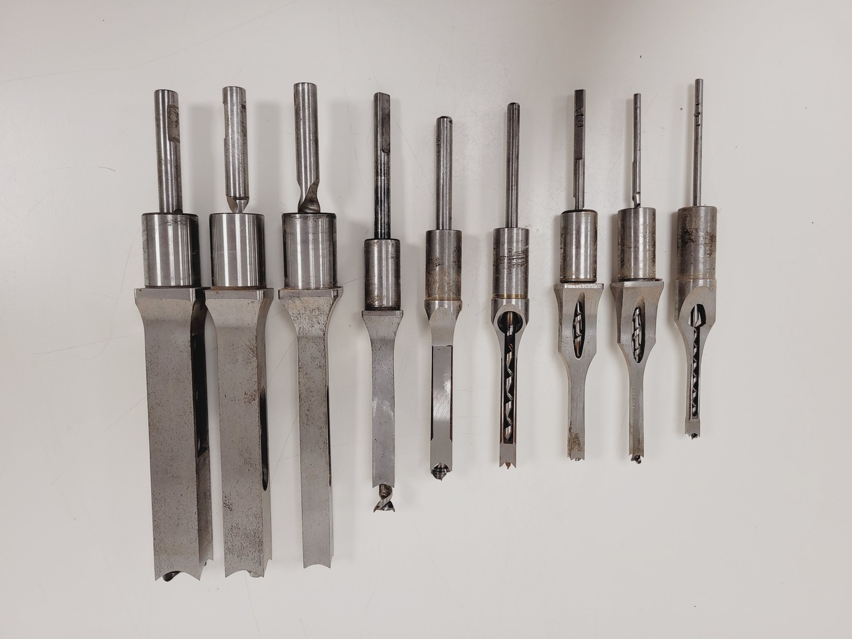Image of Wadkin Bursgreen 22/18 Hollow Chisel Morticer w/ 10 x Chisel Various Sizes