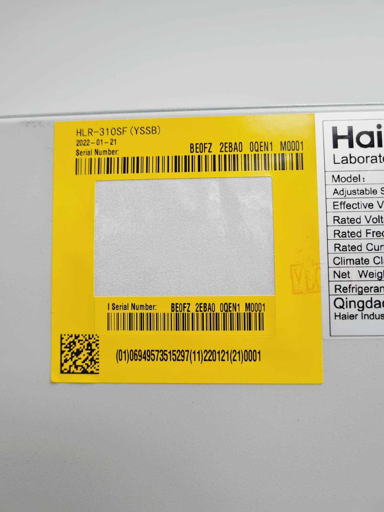 Image of Haier HLR-310SF Laboratory Refrigerator With Explosion-Proof Interior Lab