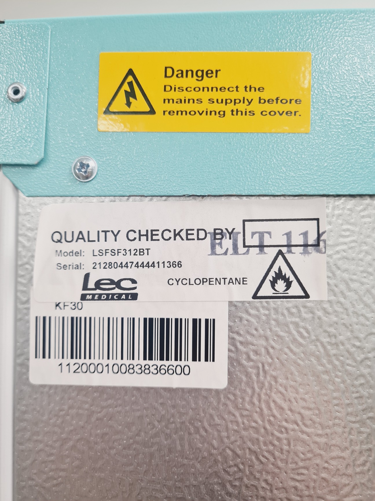 Image of LEC Medical LSFSF312BT Laboratory Freezer - Lab