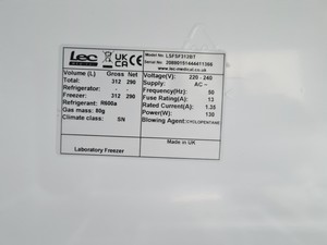 Thumbnail image of LEC LSFSF312BT Medical Laboratory Freezer -  Lab