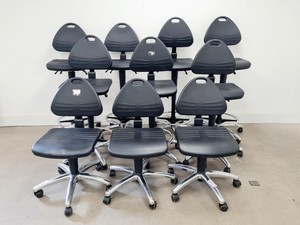 Image of Lot Of 10 x VWR Adjustable Lab Chairs