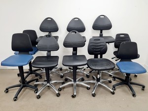 Image of Lot Of 10 x VWR + Teknomek Adjustable Lab Chairs