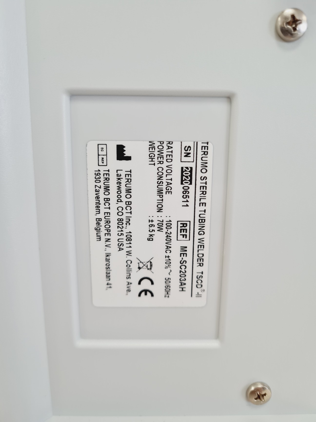 Image of Terumo TSCD-II Type Model Terumo Sterile Tubing Welder Lab