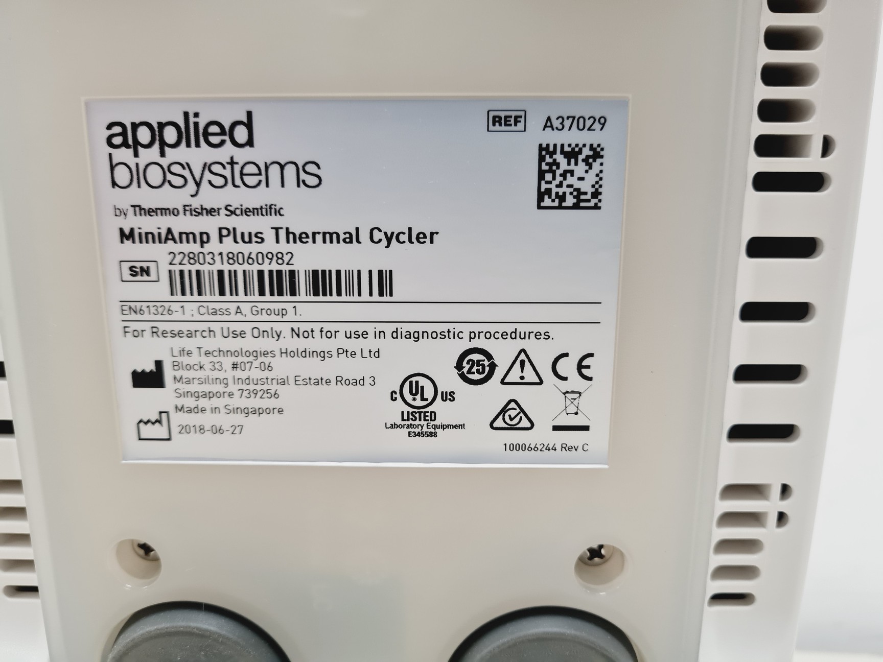 Image of Thermo Scientific Applied Biosystems MiniAmp Plus Thermal Cycler Lab