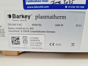 Thumbnail image of Barkey Plasmatherm Blood & Plasma Bag Heating System Lab