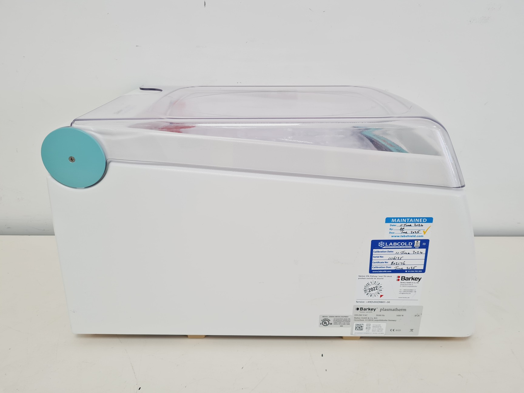 Image of Barkey Plasmatherm Blood & Plasma Bag Heating System Lab