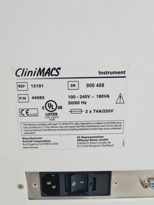 Thumbnail image of Miltenyi Biotec Model CliniMacs Instrument 44085 Lab